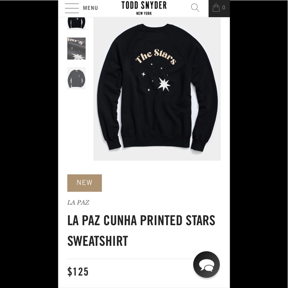 La Paz chunha  printed stars sweatshirt. Made in Portugal size M